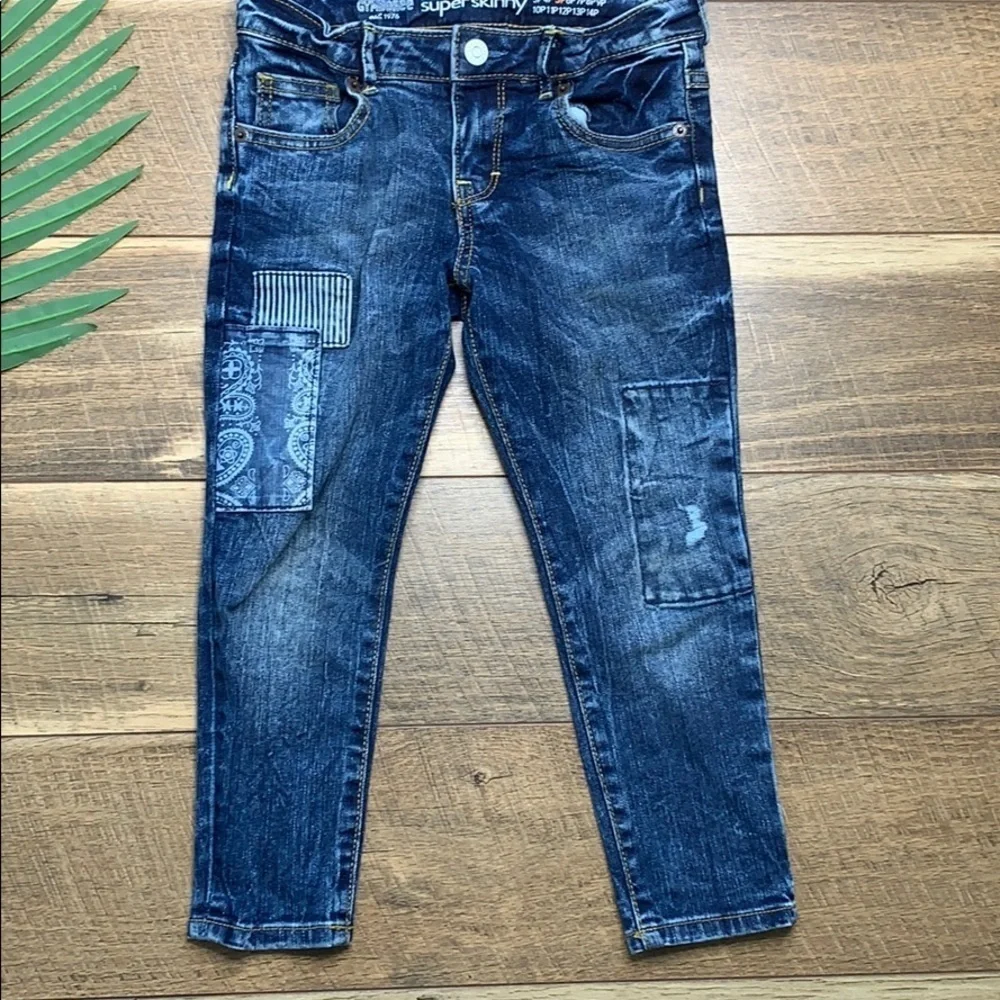 Gymboree Super Skinny Patch Jeans sz 5 Plus